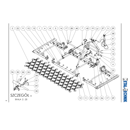 Katalog części zamiennych Włóka łąkowa 1 siłownik 4000-4